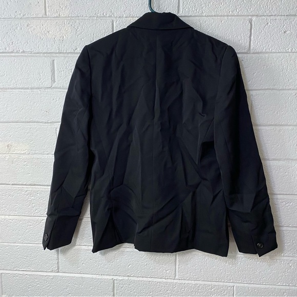 Vintage 100% Wool Anne Klein II Blazer Black Womens 10 Button Up Great Condition - Picture 2 of 13